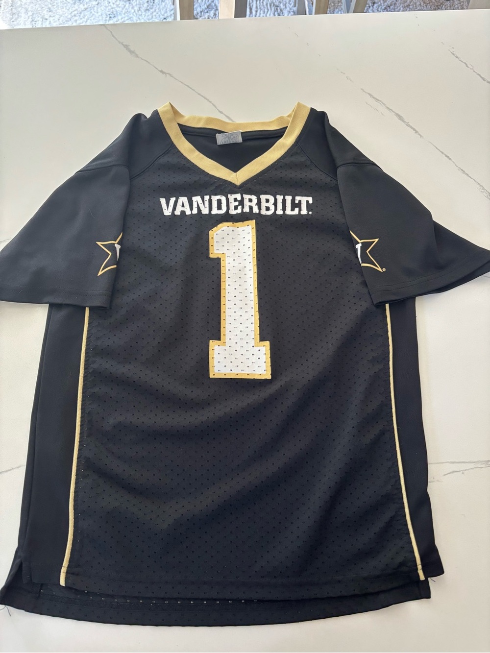Boys Black & Gold #1 Jersey Shirt